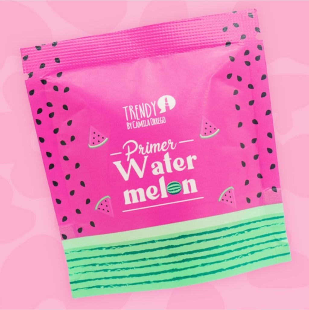 Sachet Primer Watermelon Trendy by Camila Orrego - Hidratación Portátil.