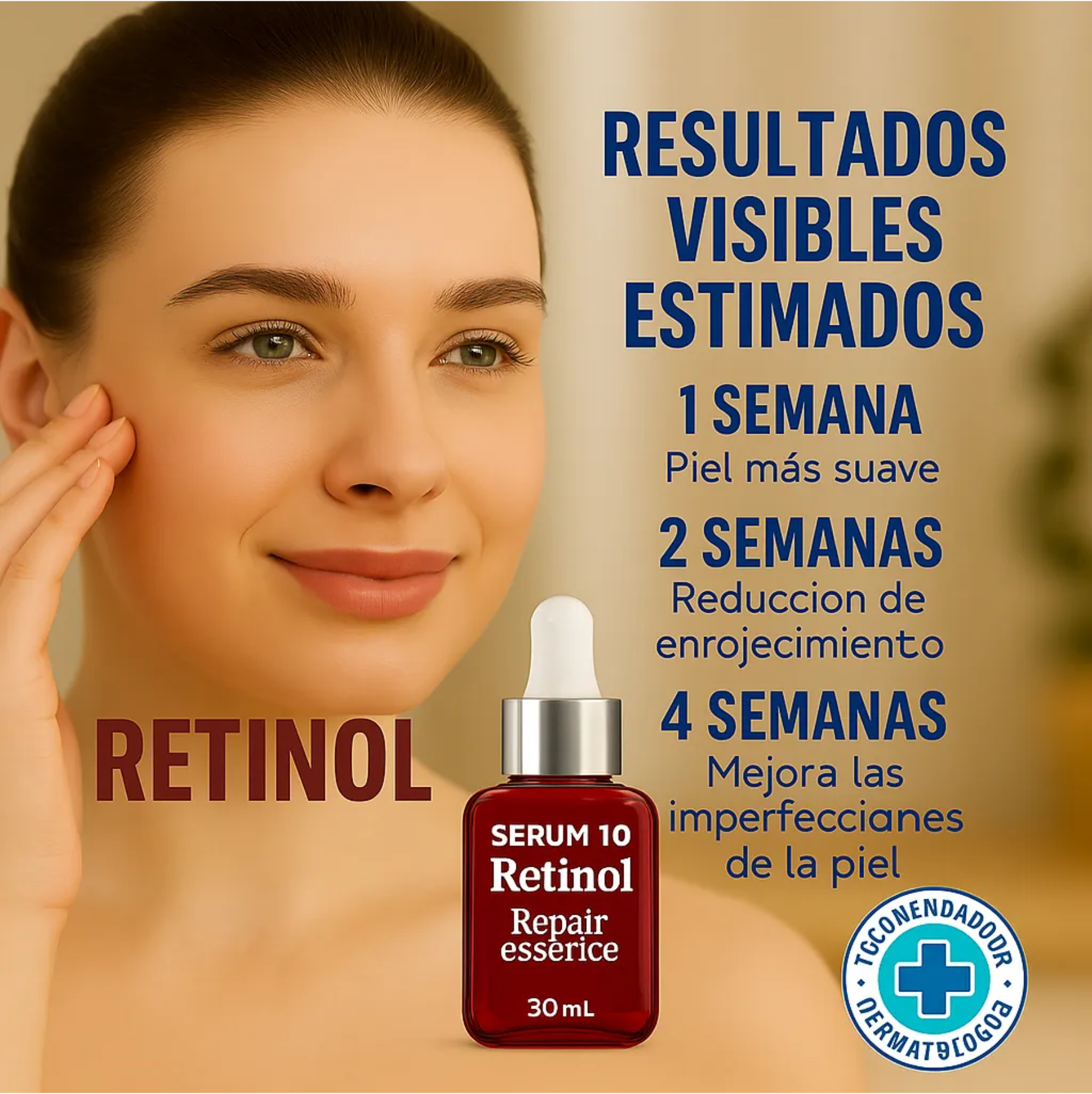 Serum 10 Retinol Repair Essence - Tratamiento Nocturno Antiedad (30ml).