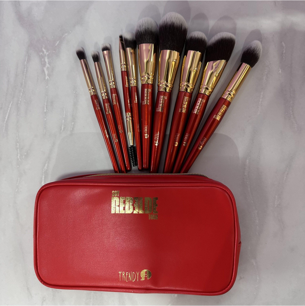 Set de Brochas Profesionales Trendy - Edición Especial "Soy Rebelde Tour" (12 Piezas).