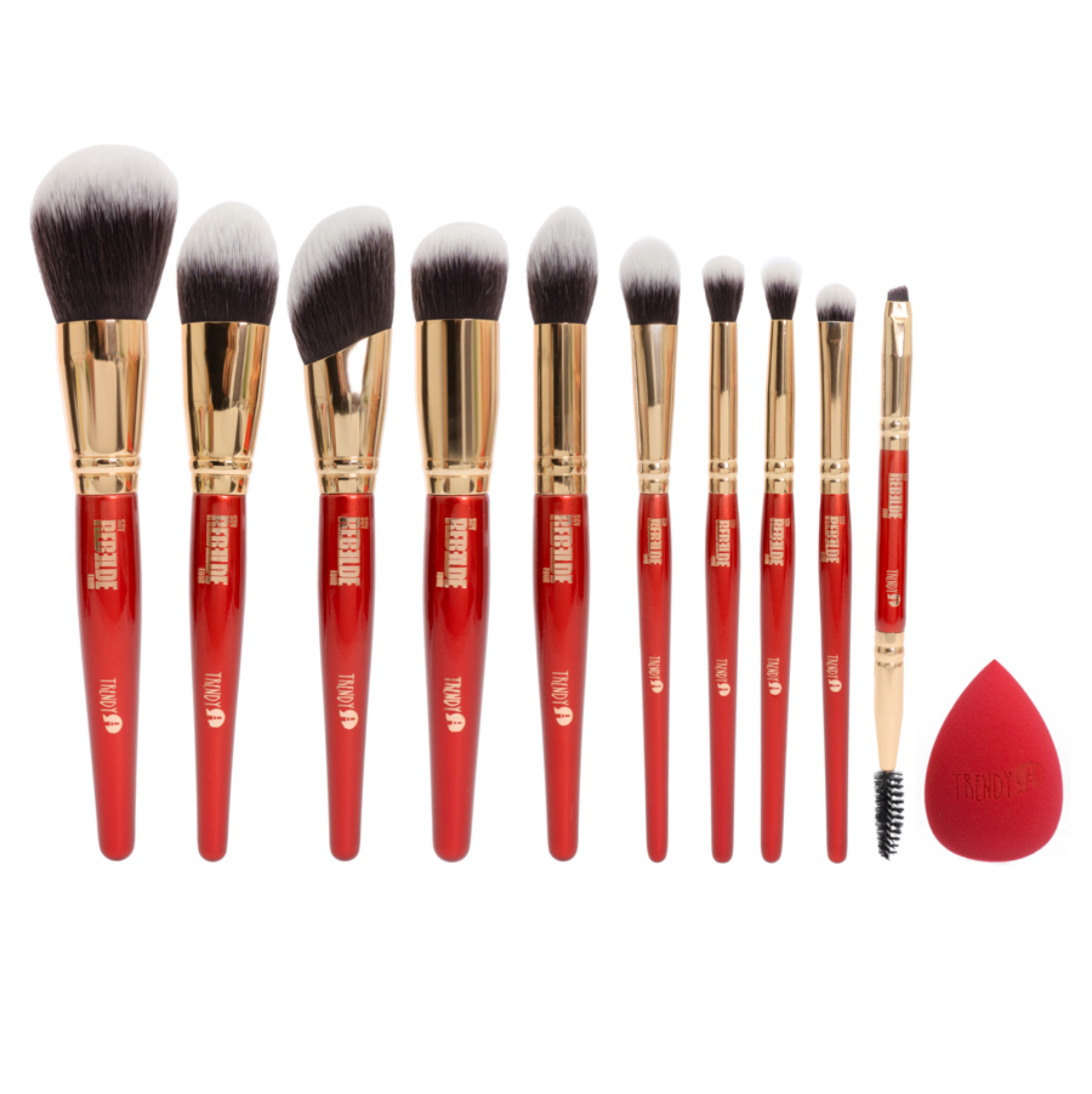 Set de Brochas Profesionales Trendy - Edición Especial "Soy Rebelde Tour" (12 Piezas).