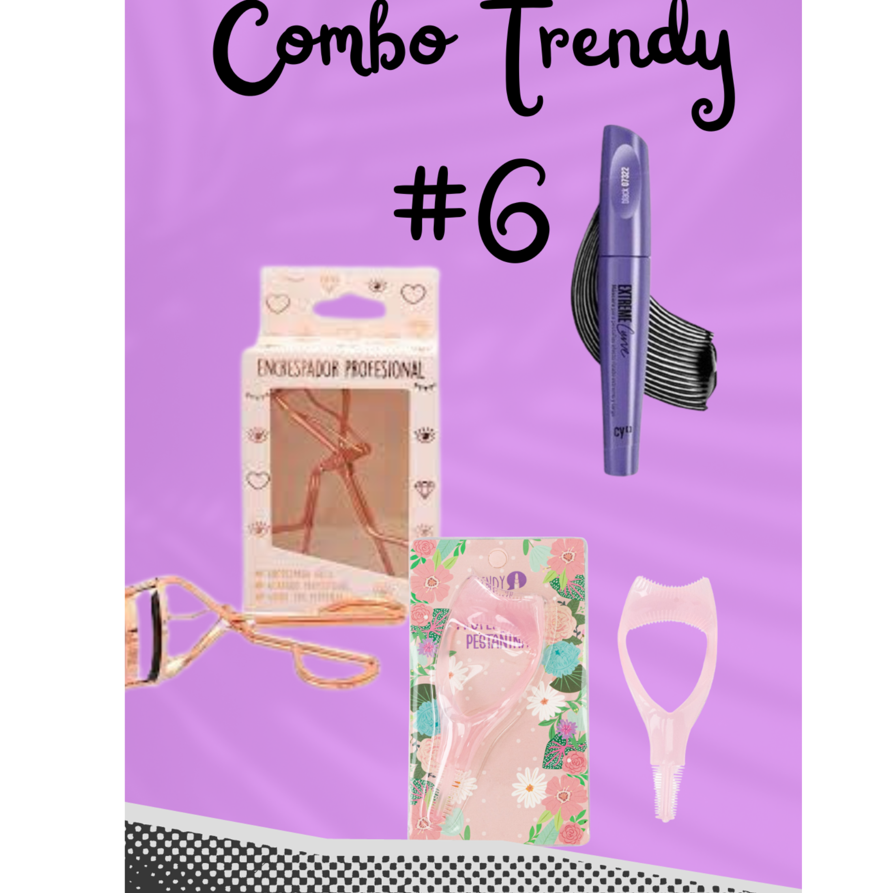 Combo Trendy #6: Kit Mirada Total - Encrespador + Protector + Pestañina Cy Zone.